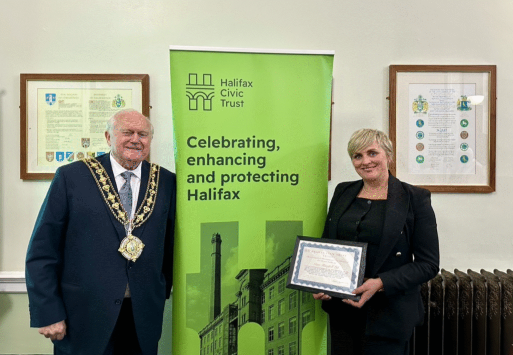 Halifax Civic Trust hands awards to Halifax Jeweller and Halifax Bus Station