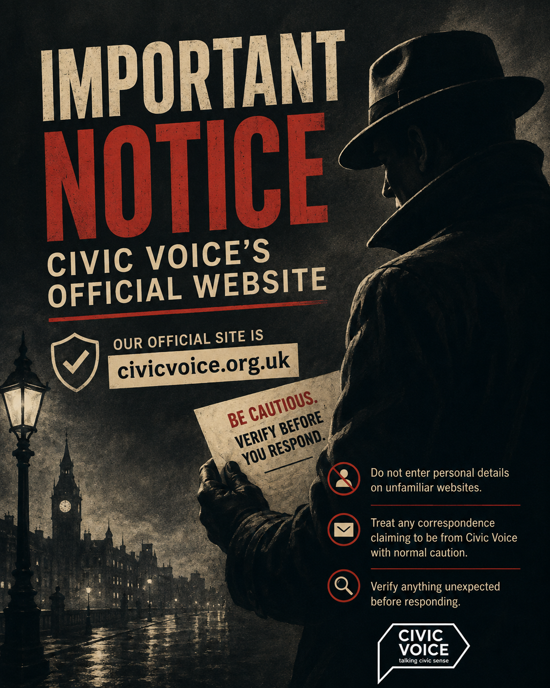 Important Notice: Civic Voice’s Official Website